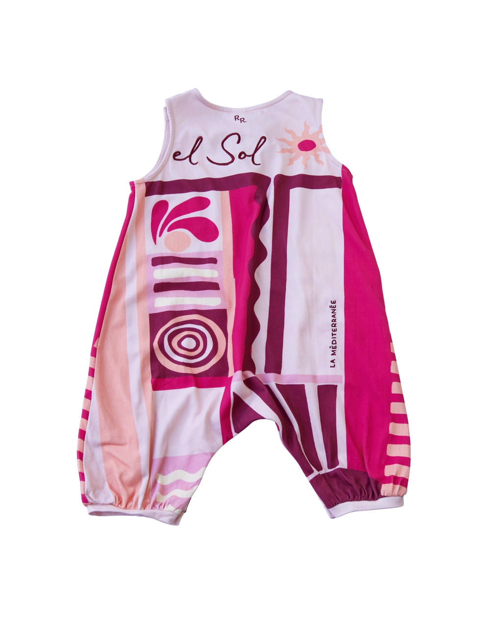 Terry Sleeveless Romper - Rosa