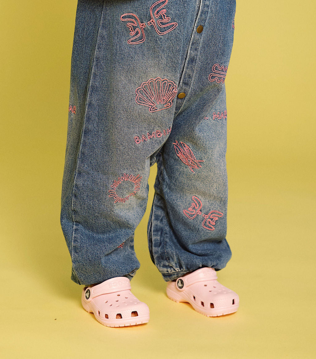 Sleeveless Denim Boiler Suit - Rosa