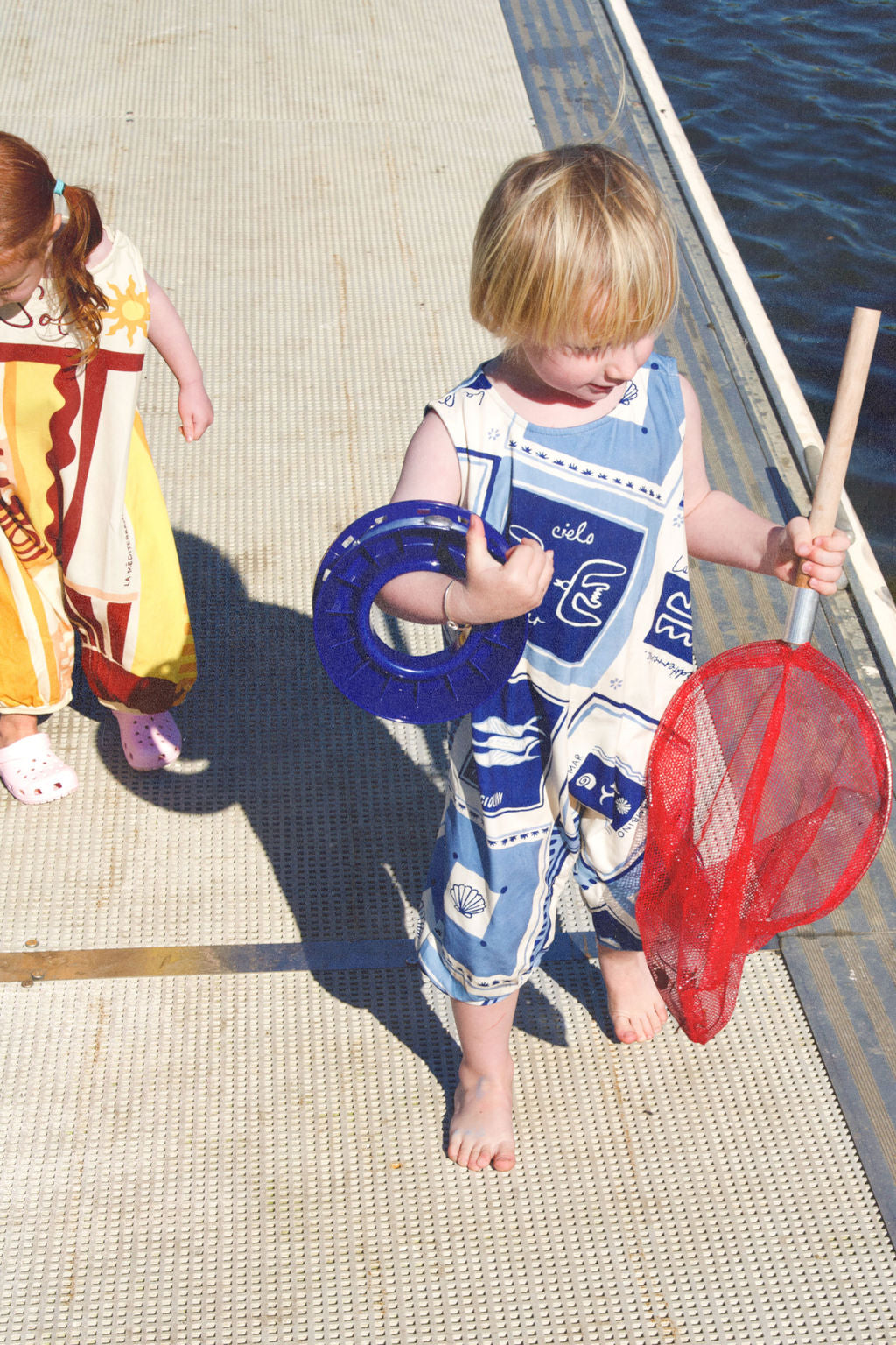 Terry Sleeveless Romper - Azure