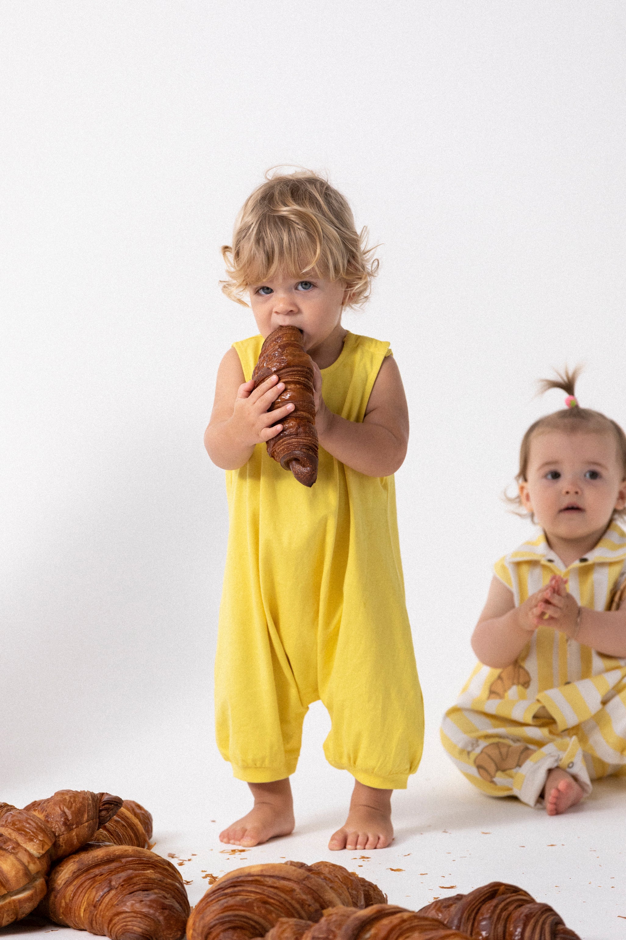 Jersey Short Sleeve Romper - Lemon
