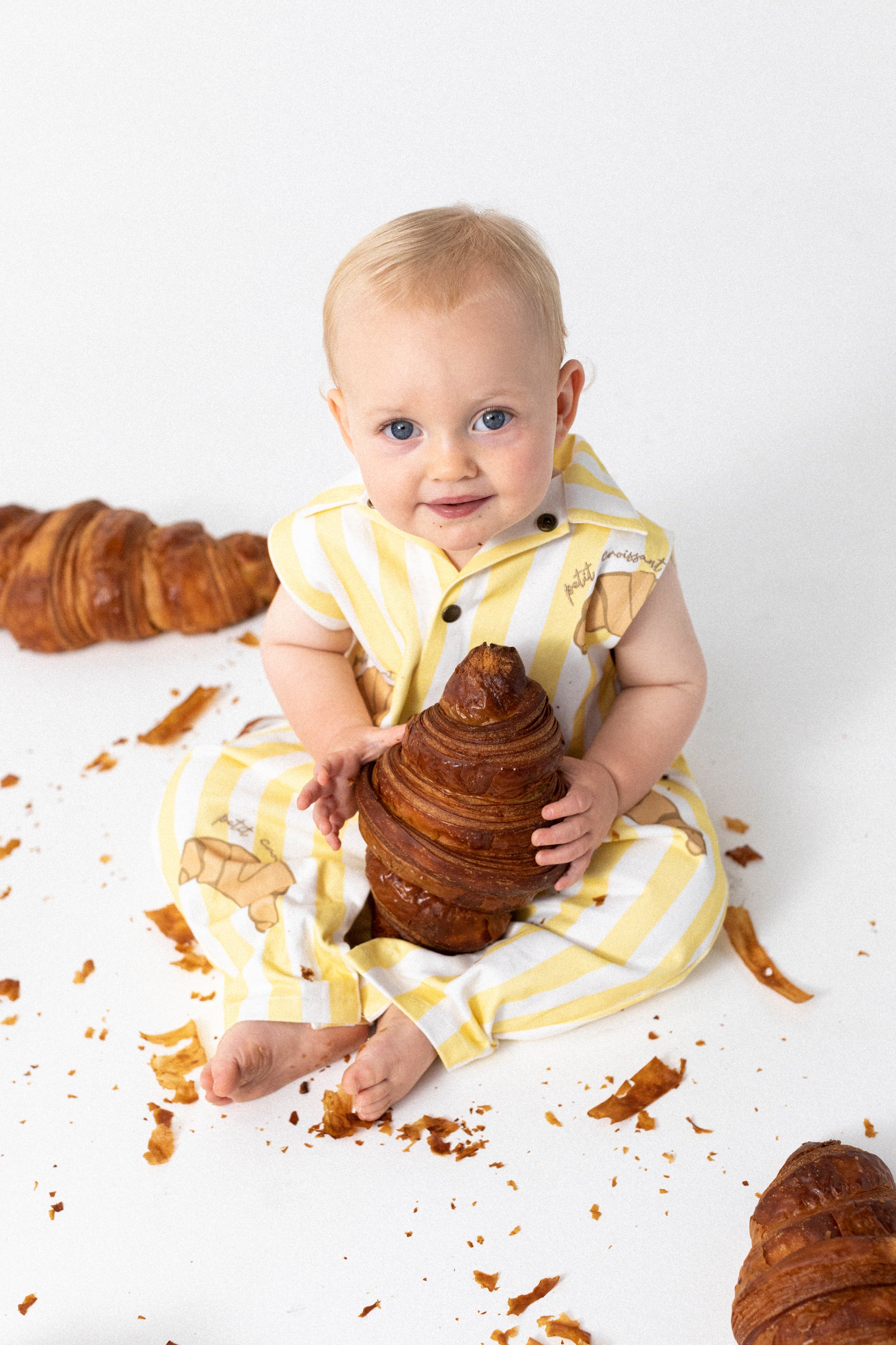 Sleeveless Baby Boiler Suit - Lemon