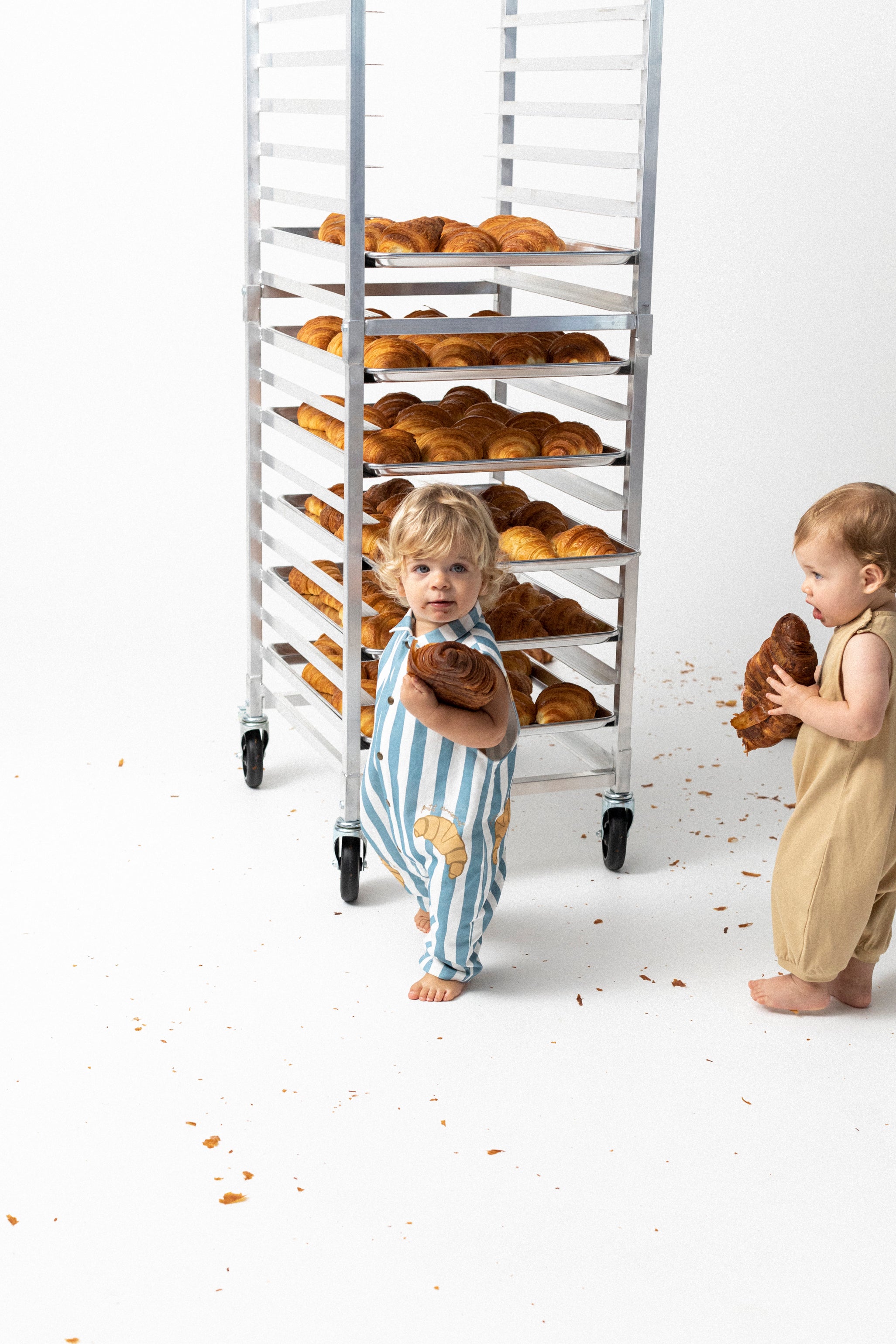 Sleeveless Baby Boiler Suit - Sky
