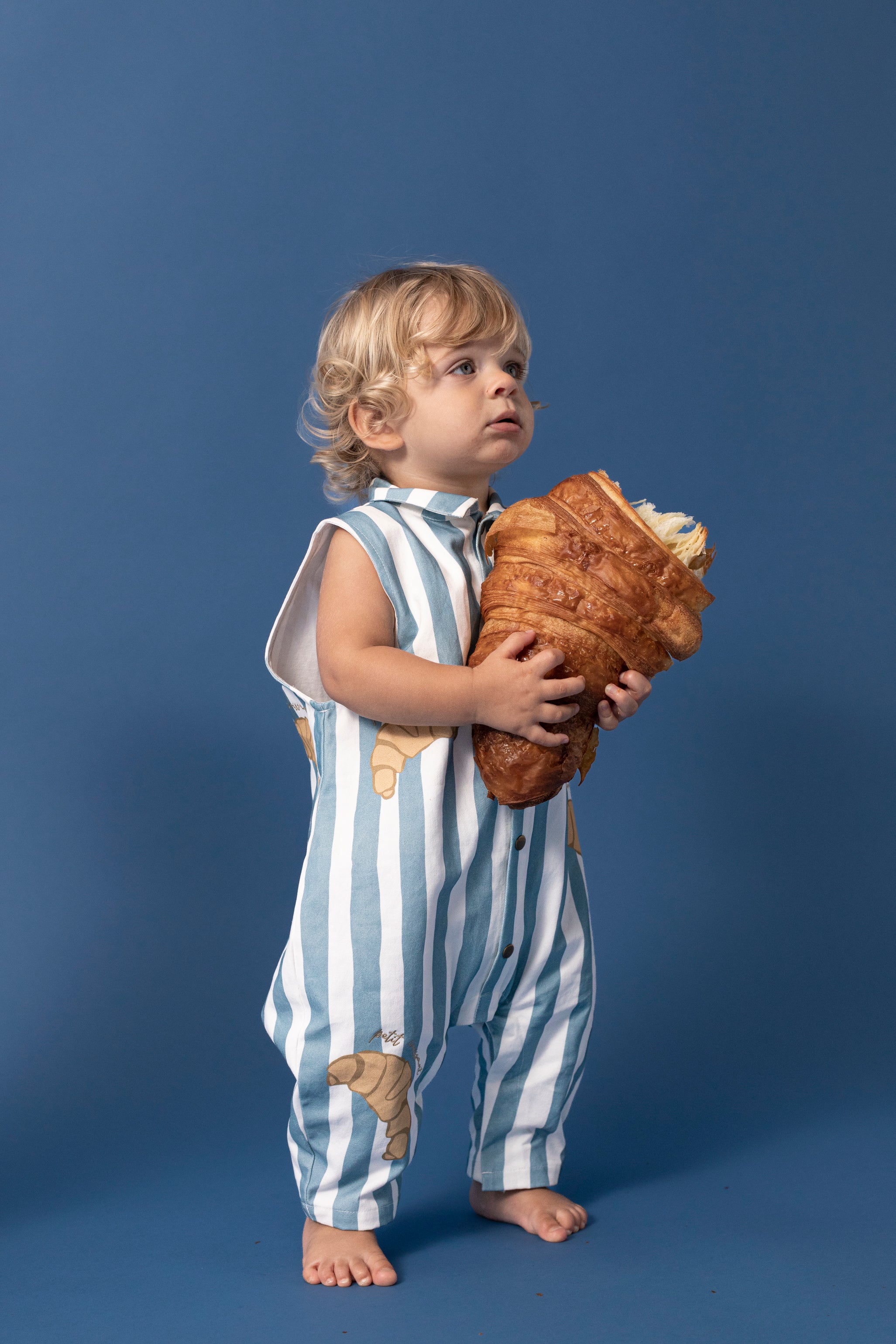 Sleeveless Baby Boiler Suit - Sky