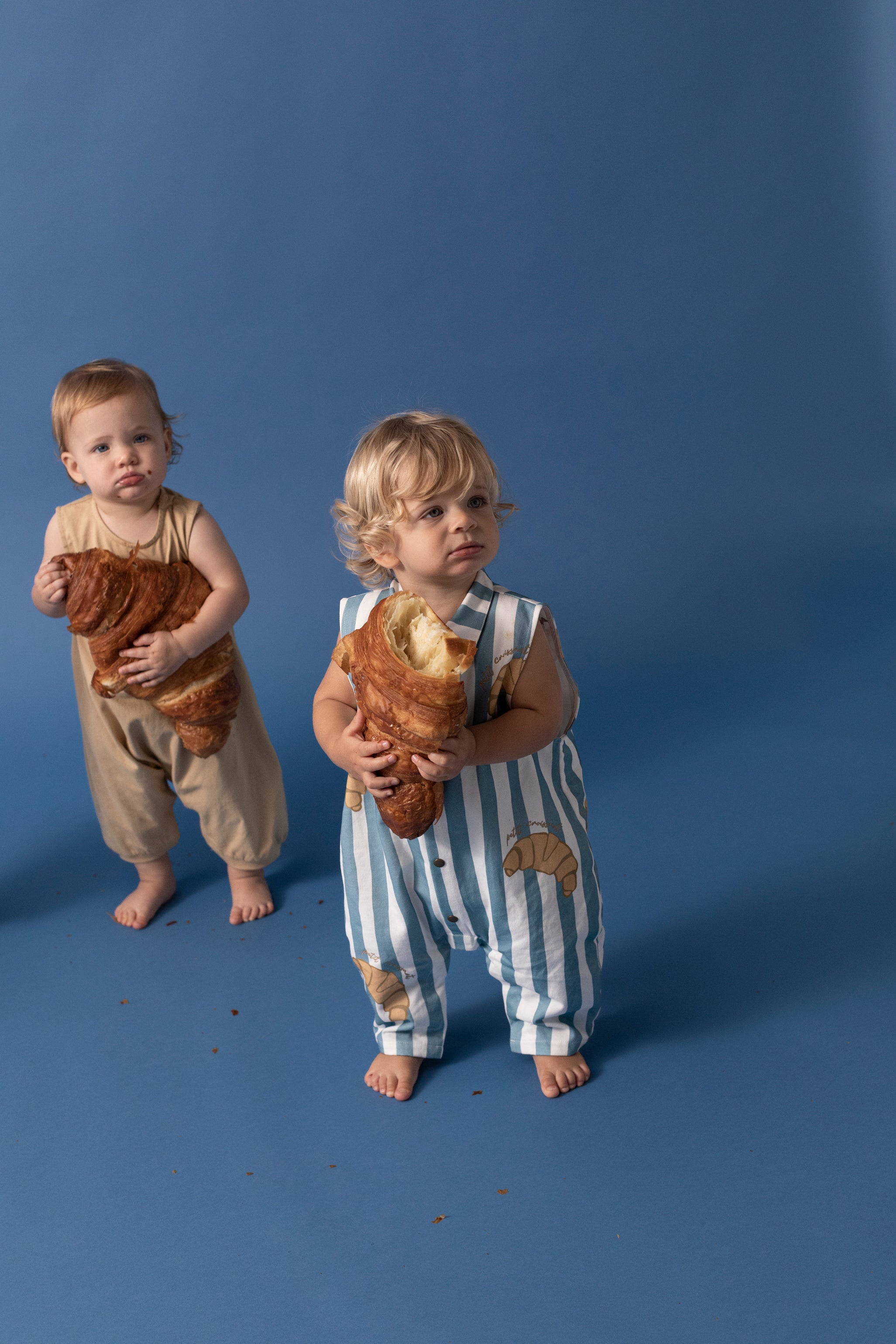 Sleeveless Baby Boiler Suit - Sky