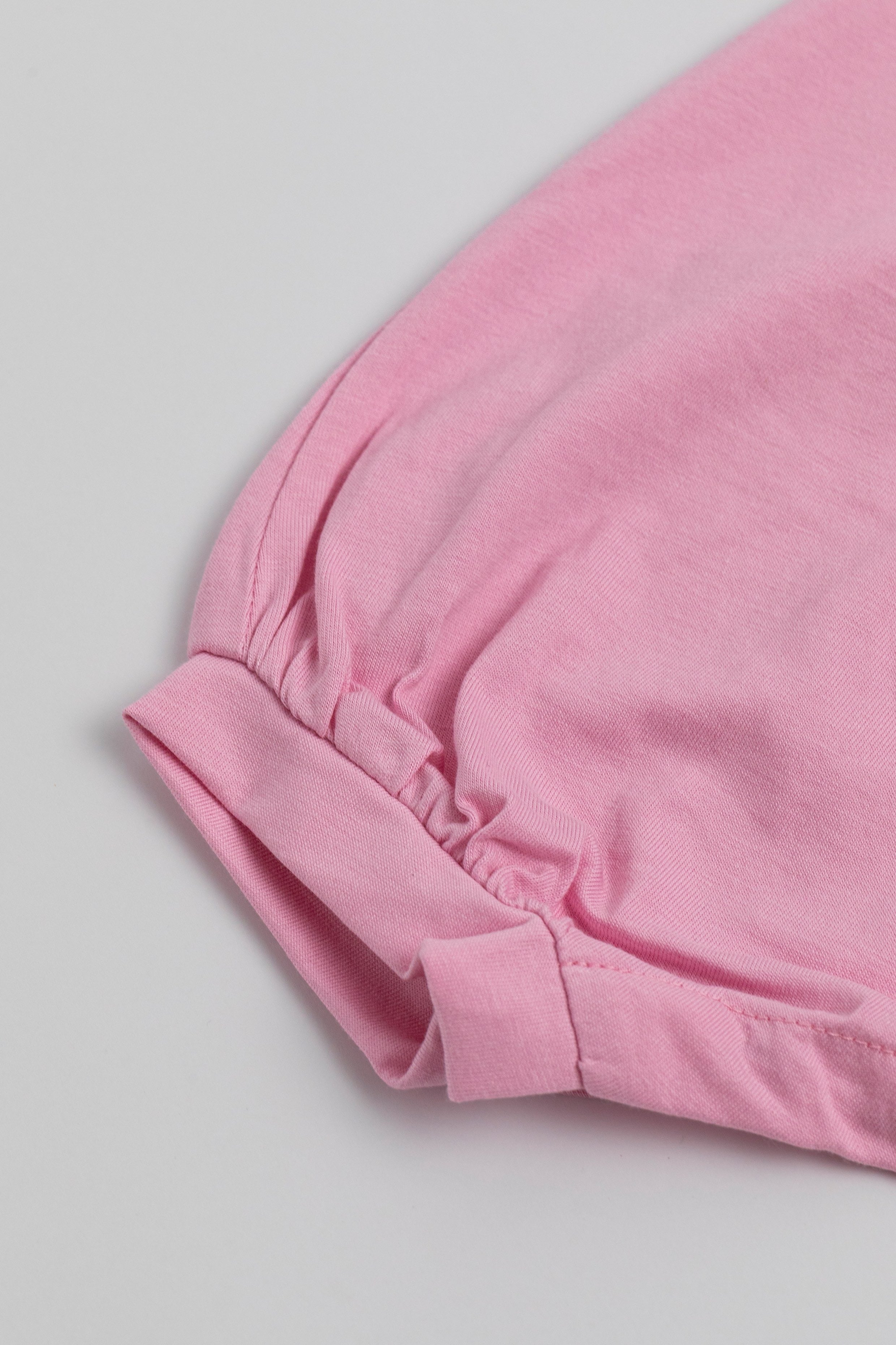 Jersey Short Sleeve Romper - Floss