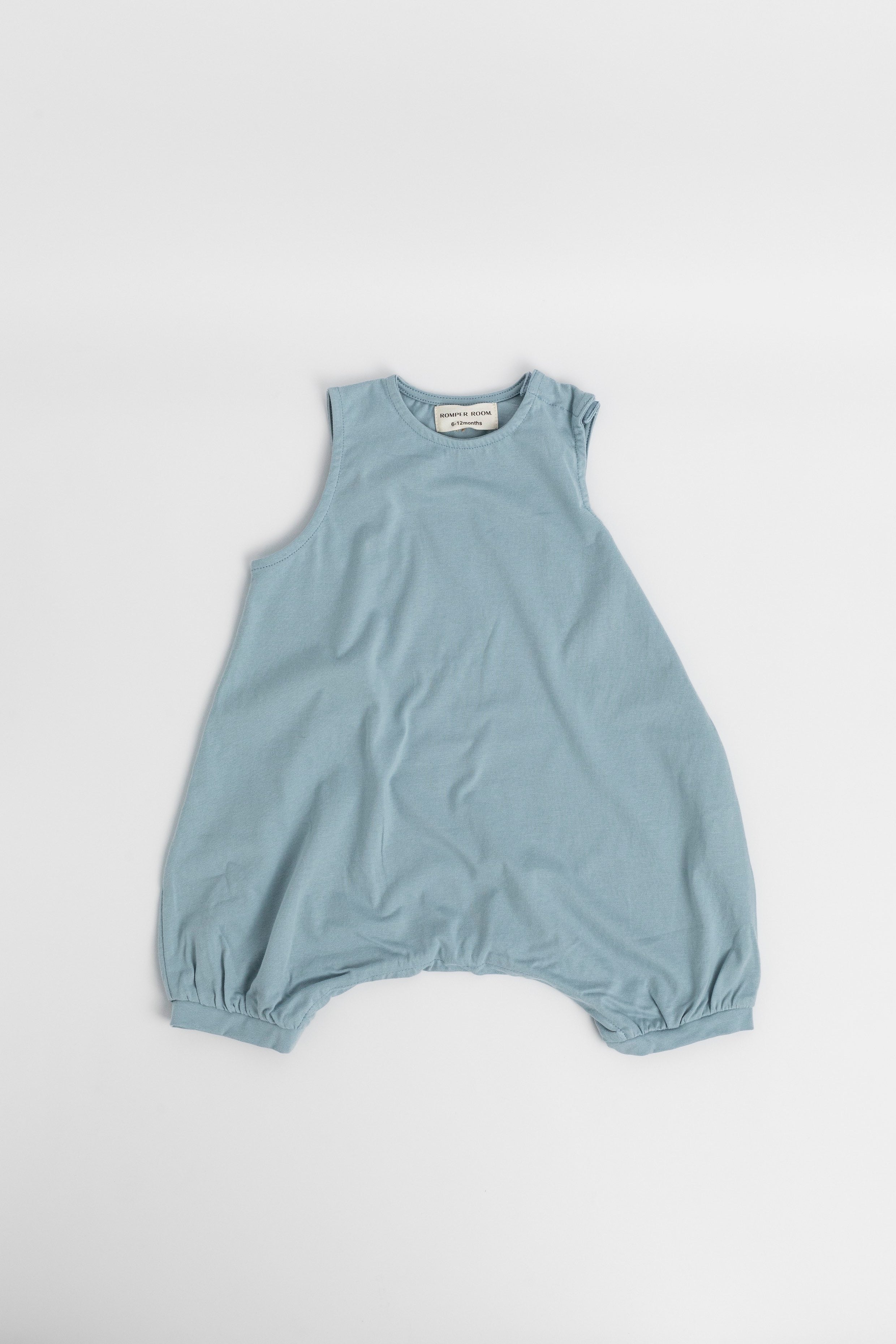 Jersey Short Sleeve Romper - Sky
