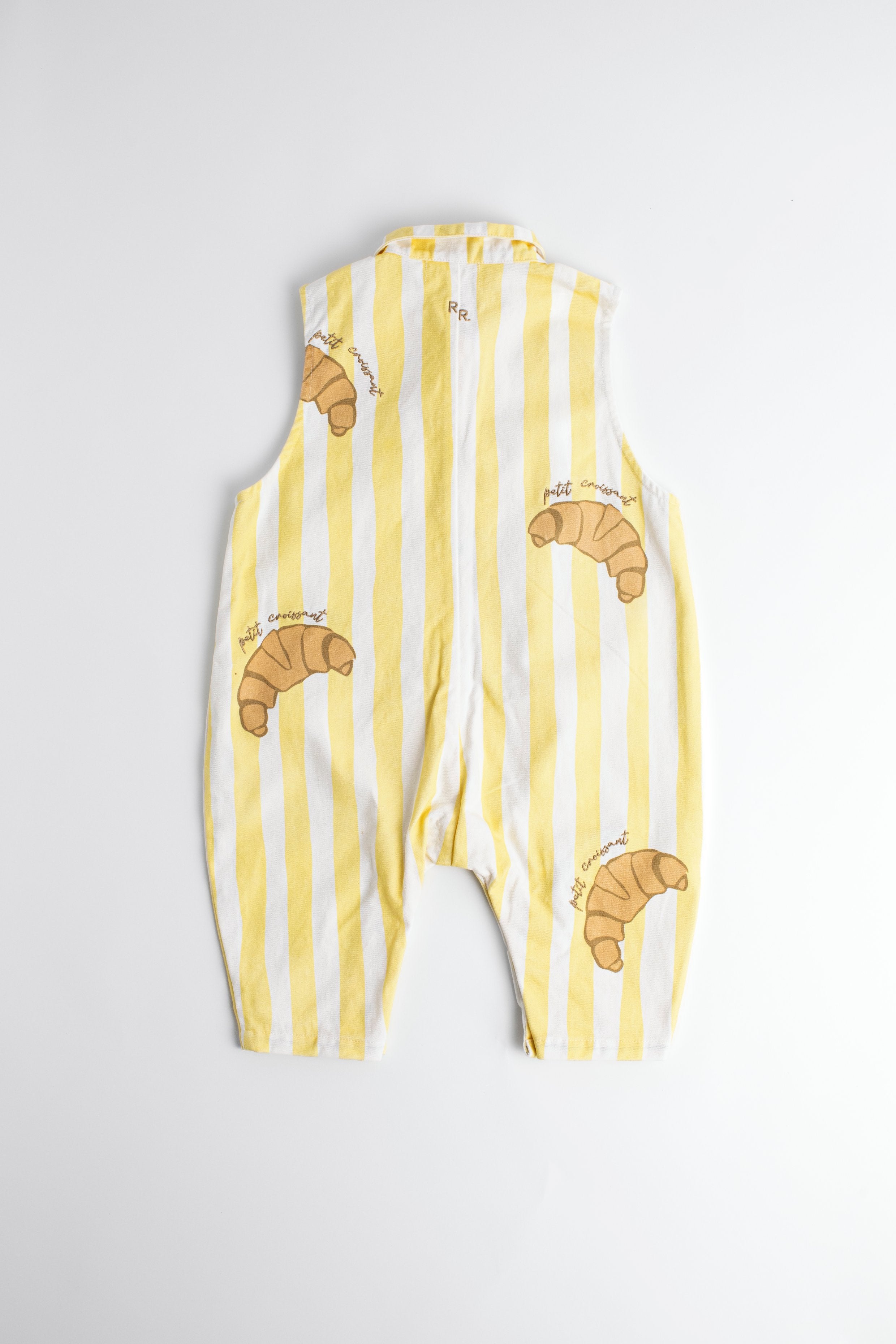 Sleeveless Baby Boiler Suit - Lemon