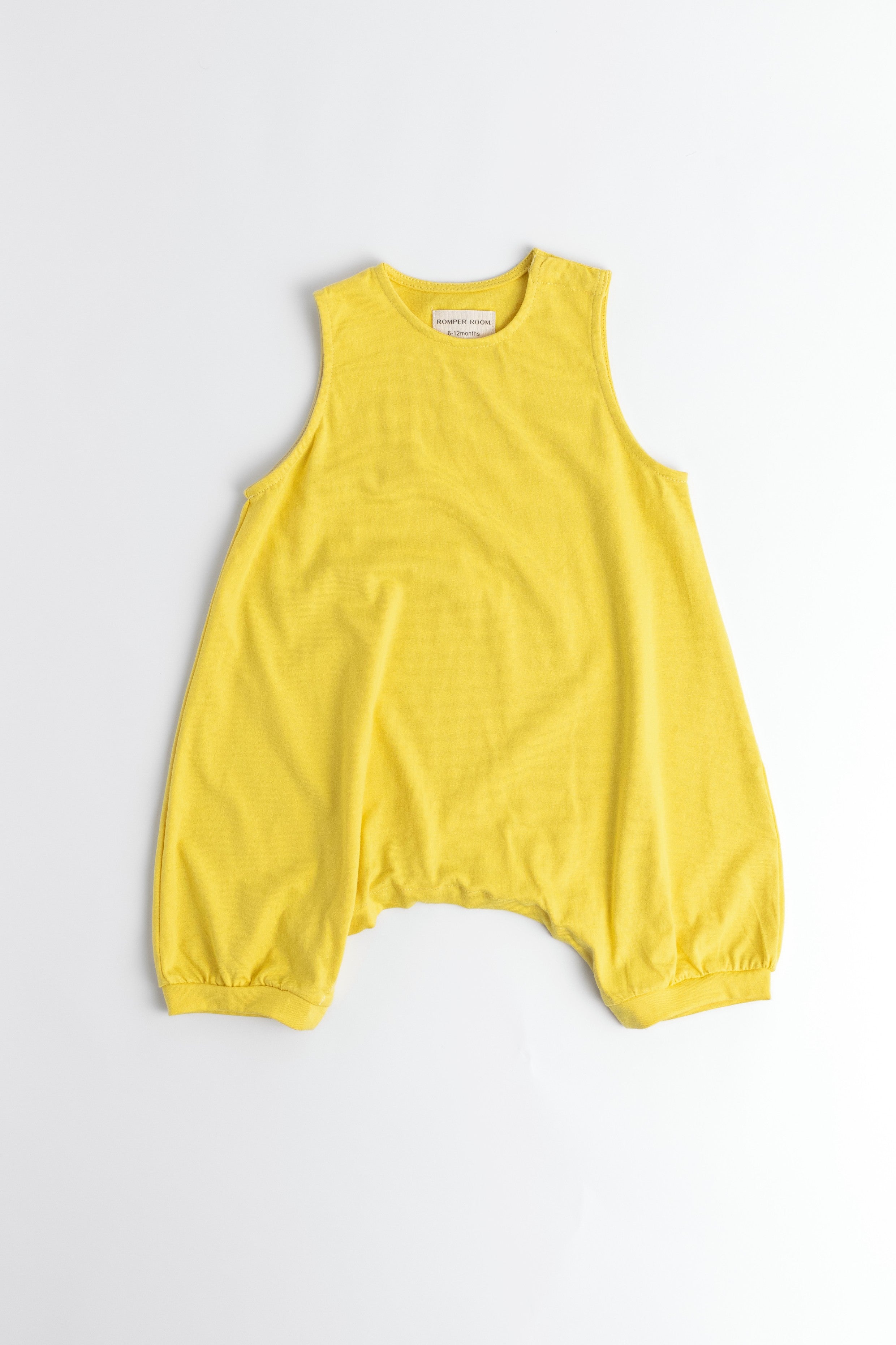 Jersey Short Sleeve Romper - Lemon