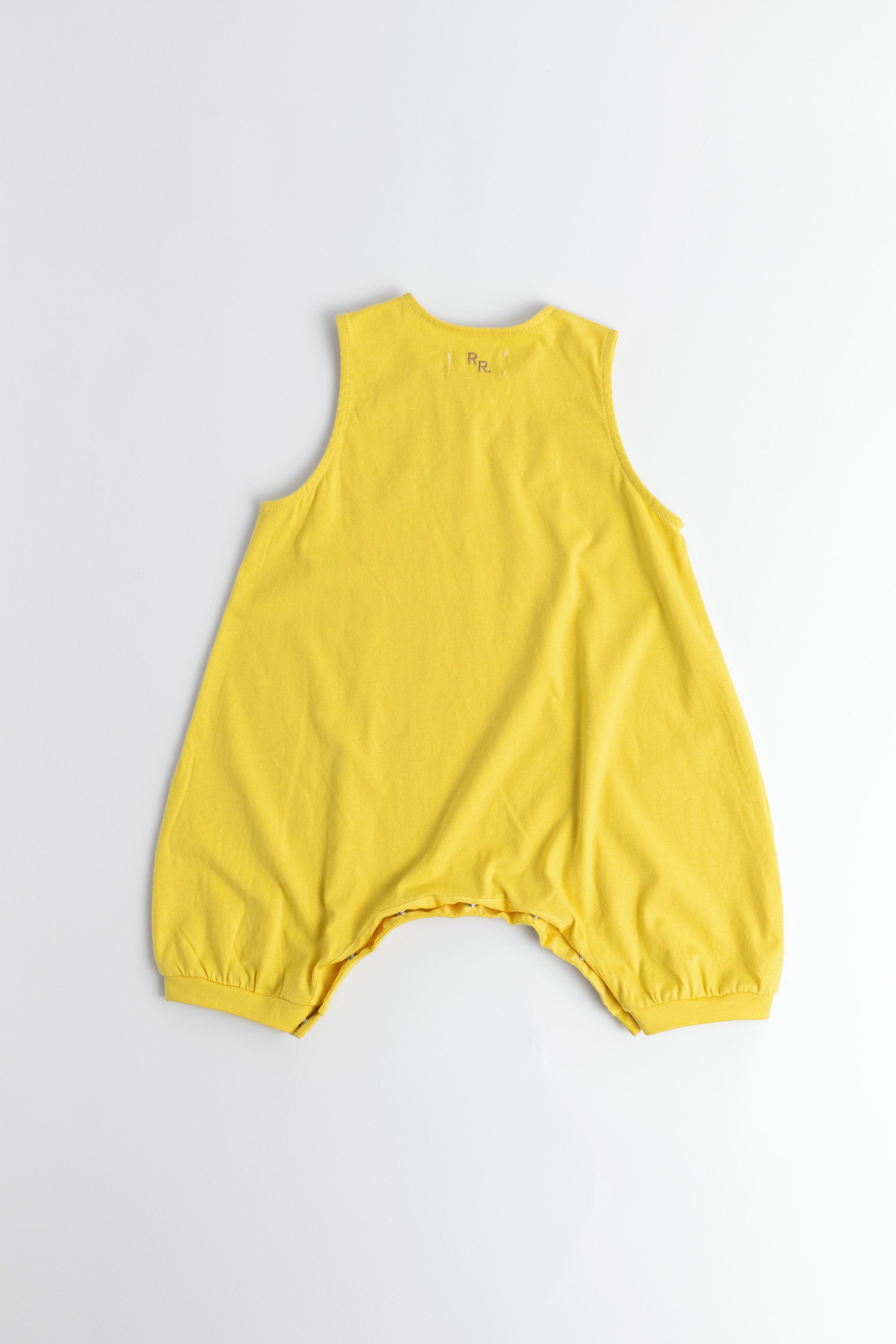 Jersey Short Sleeve Romper - Lemon
