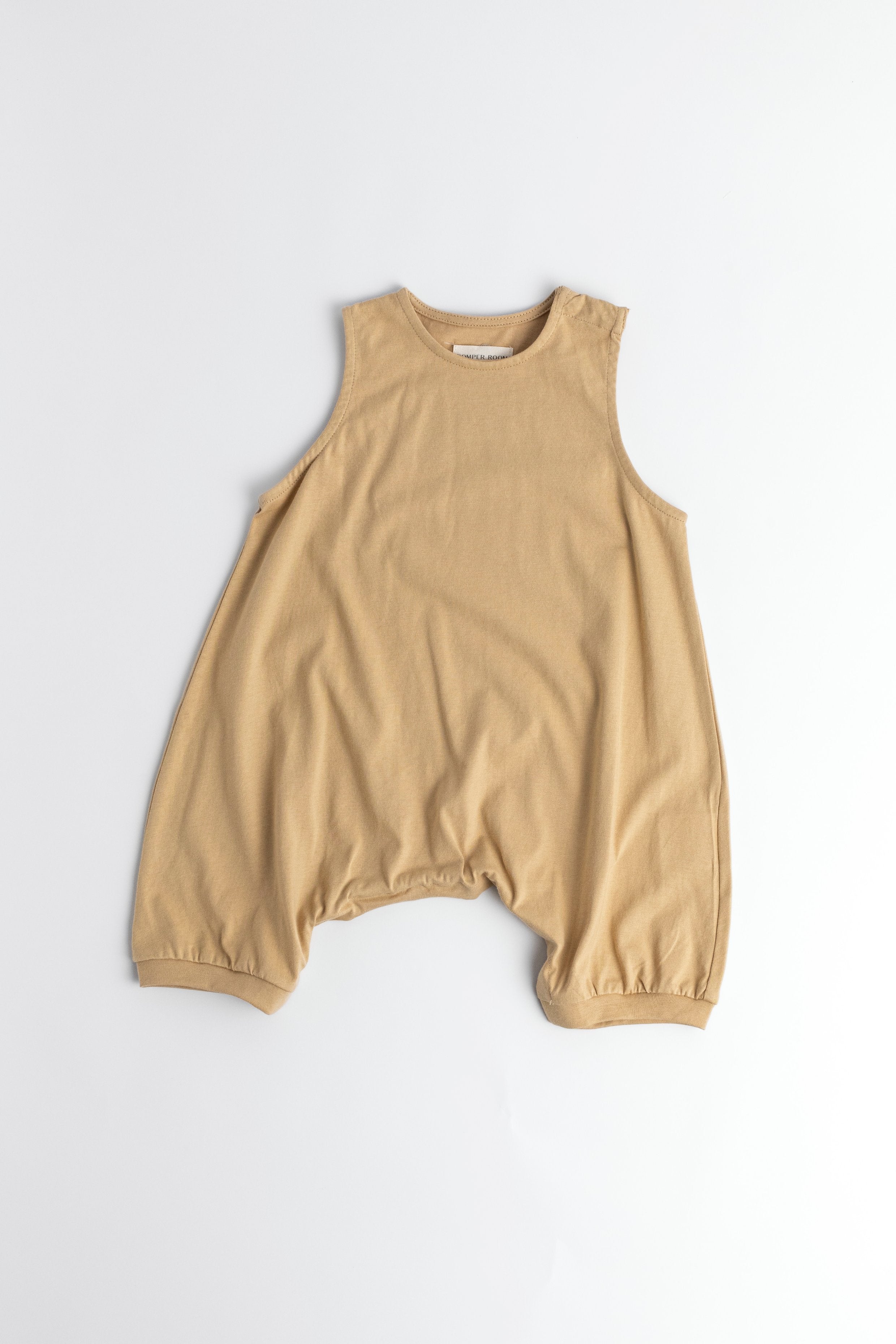 Jersey Short Sleeve Romper - Crème