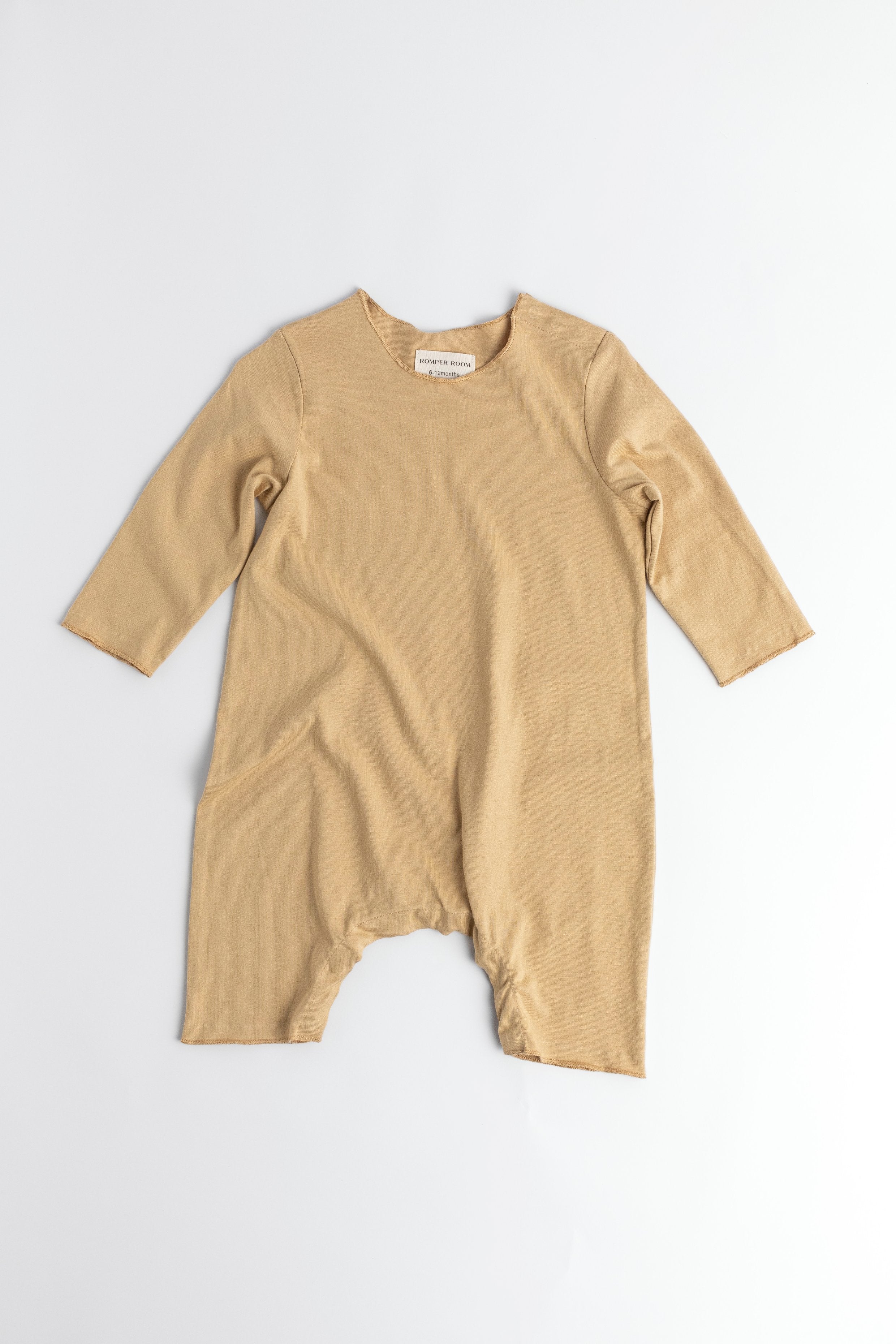 Jersey Long Sleeve Romper - Crème