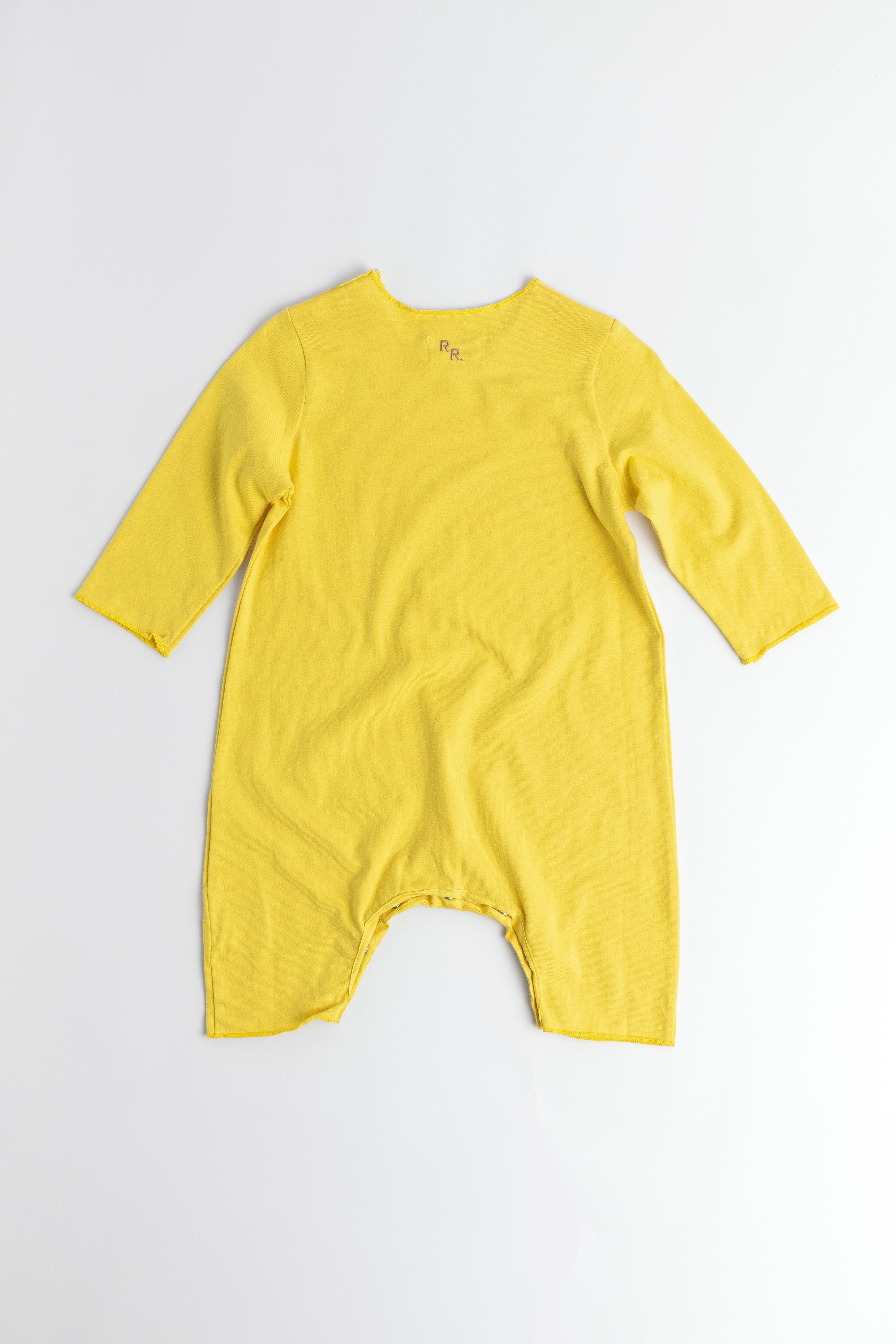 Jersey Long Sleeve Romper - Lemon