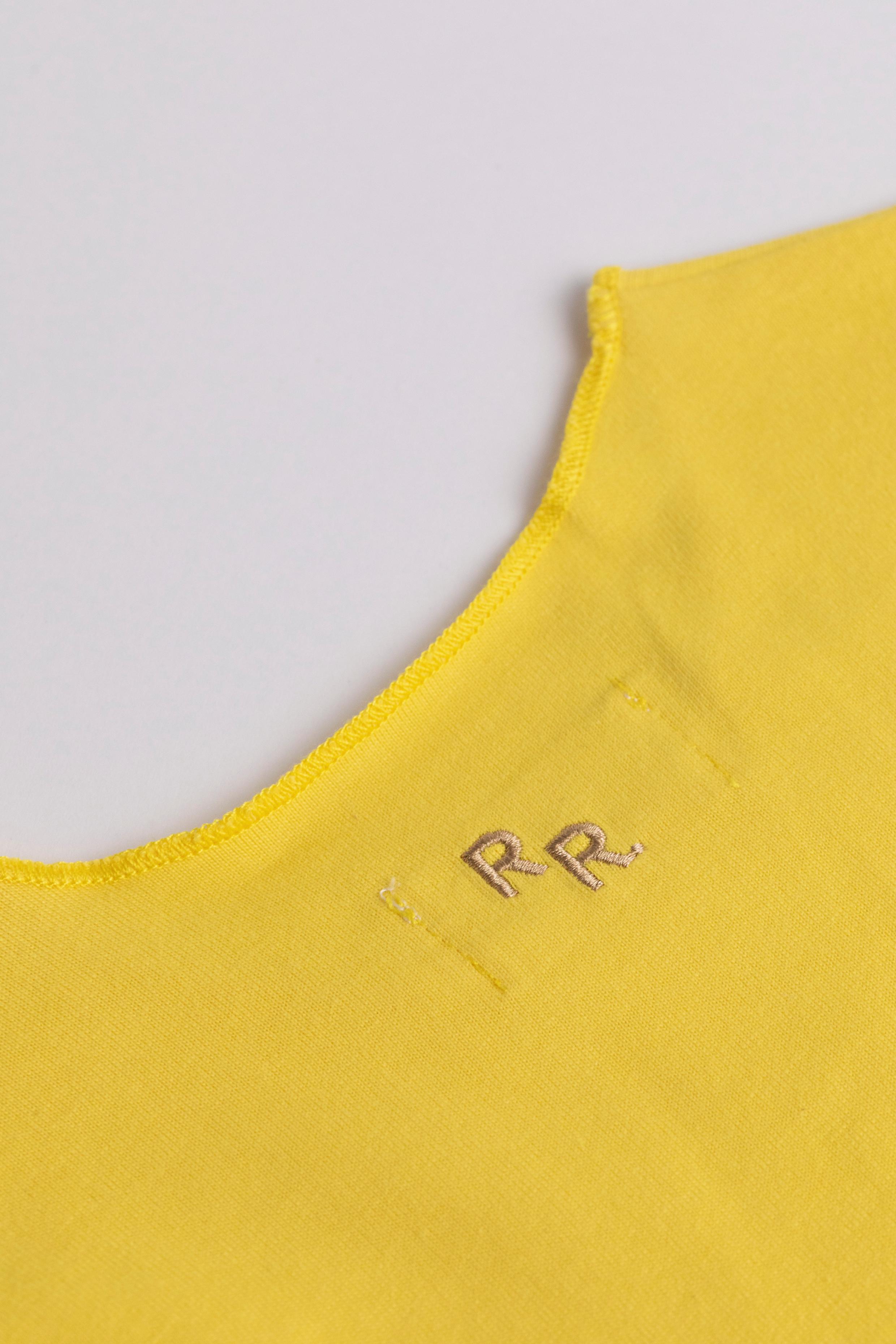 Jersey Long Sleeve Romper - Lemon