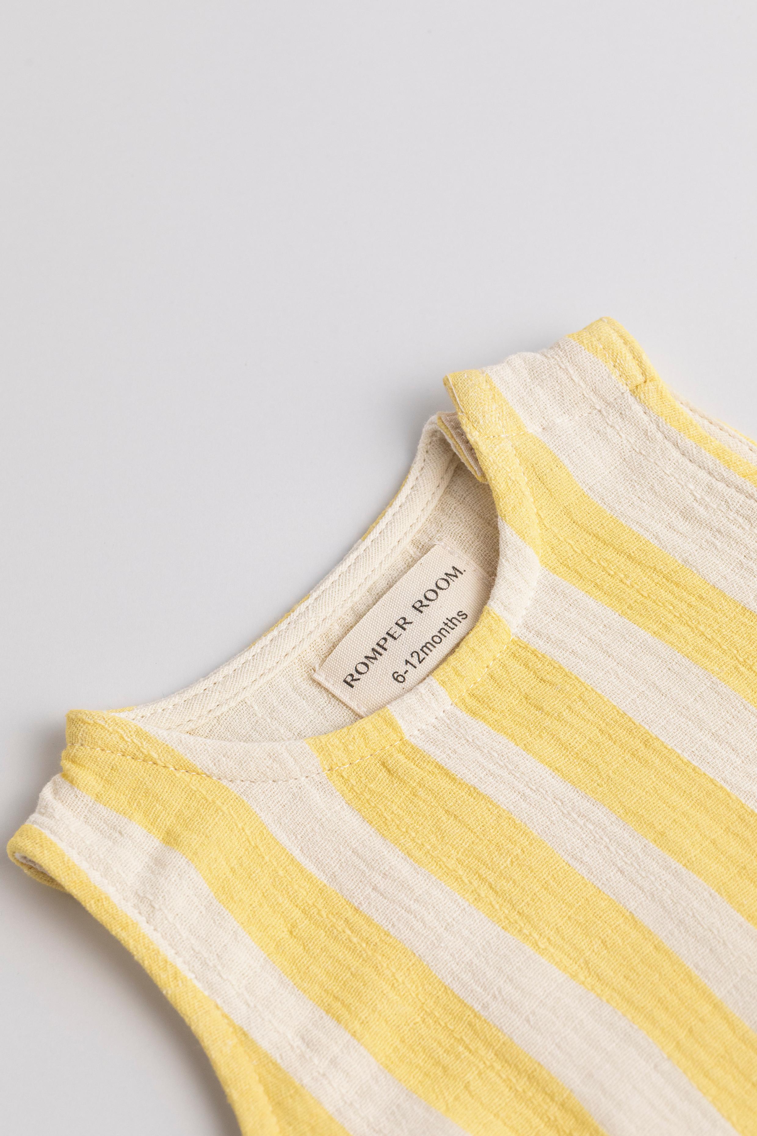 Crepe Baby Romper - Lemon