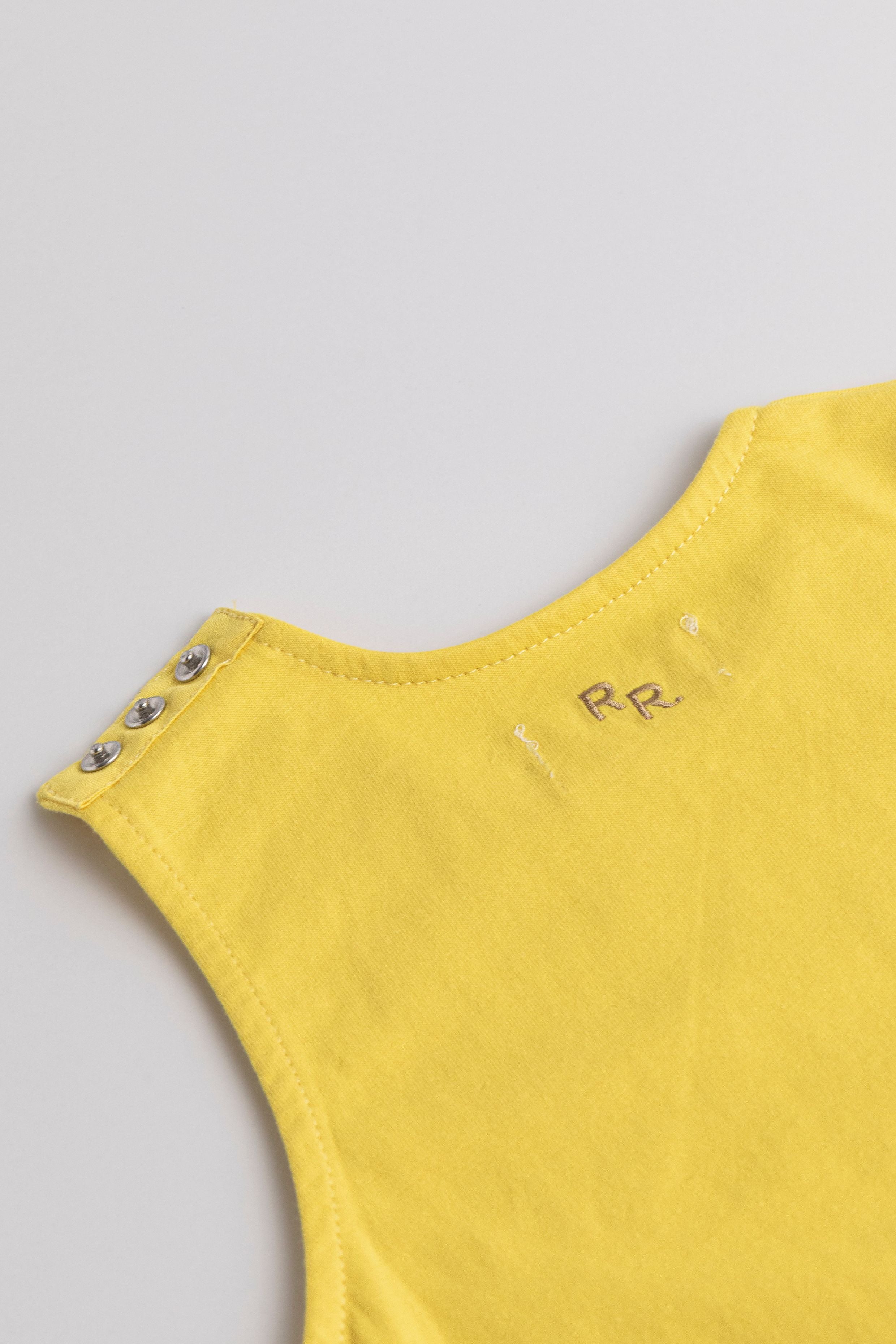 Jersey Short Sleeve Romper - Lemon