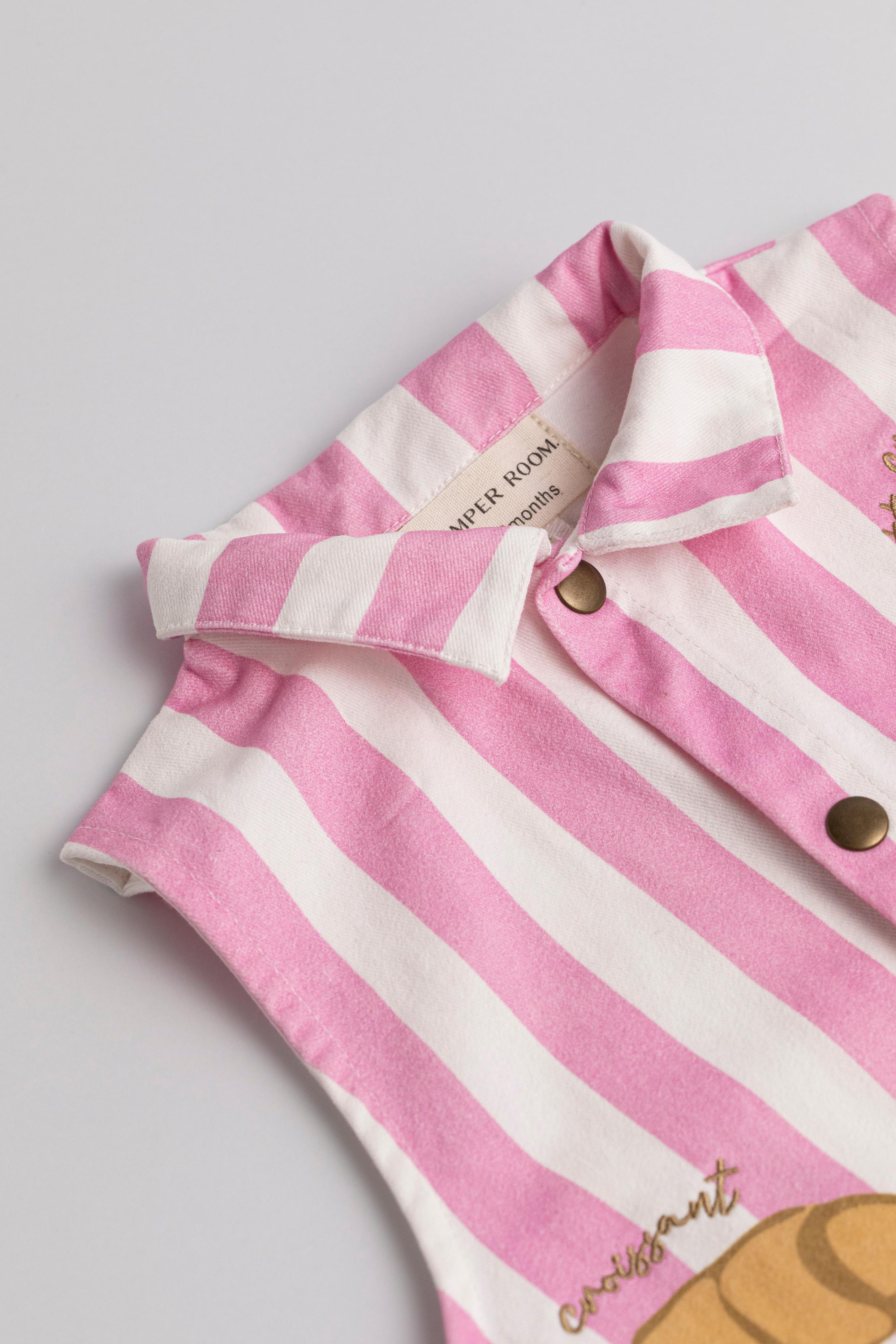 Sleeveless Baby Boiler Suit - Floss
