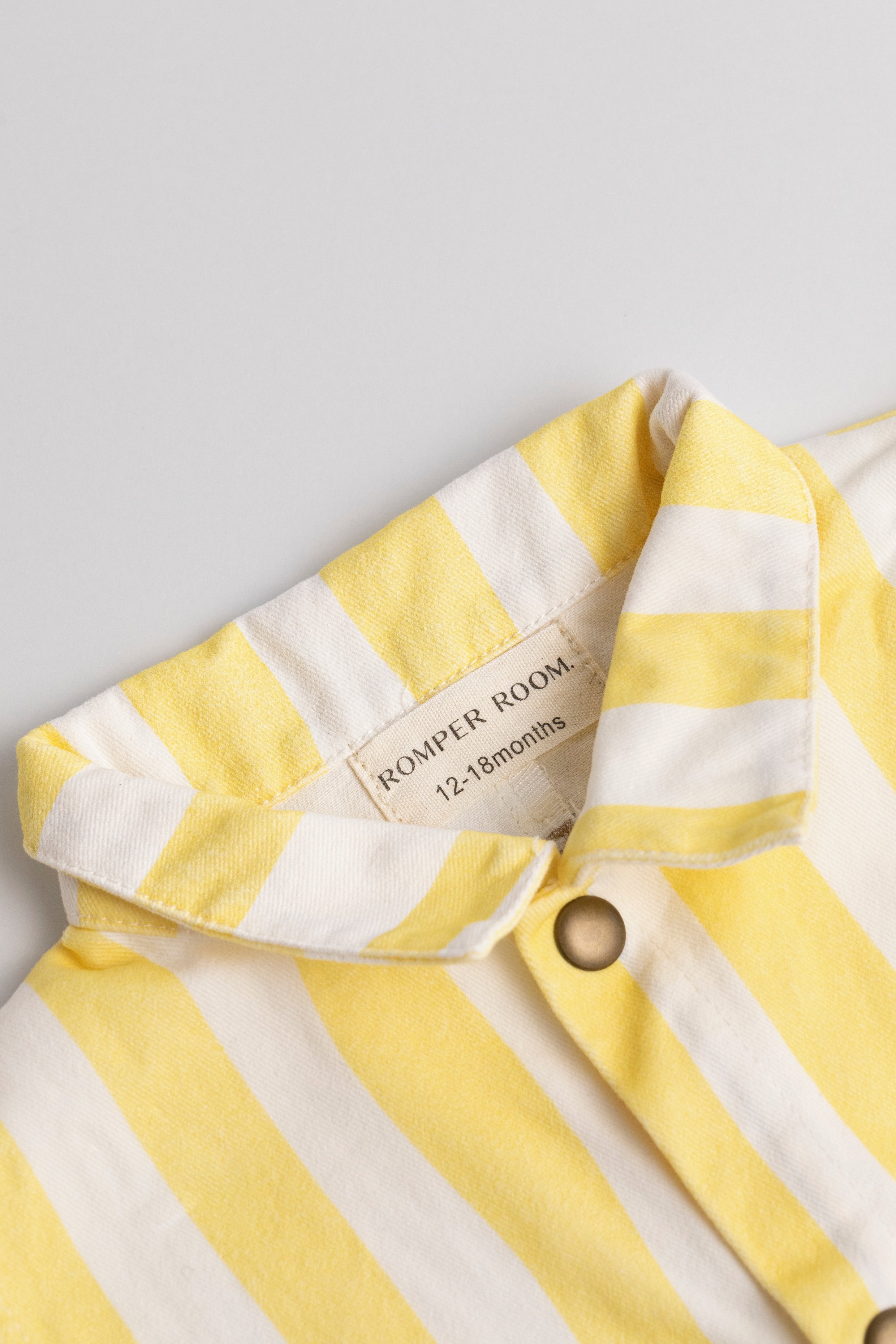 Sleeveless Baby Boiler Suit - Lemon