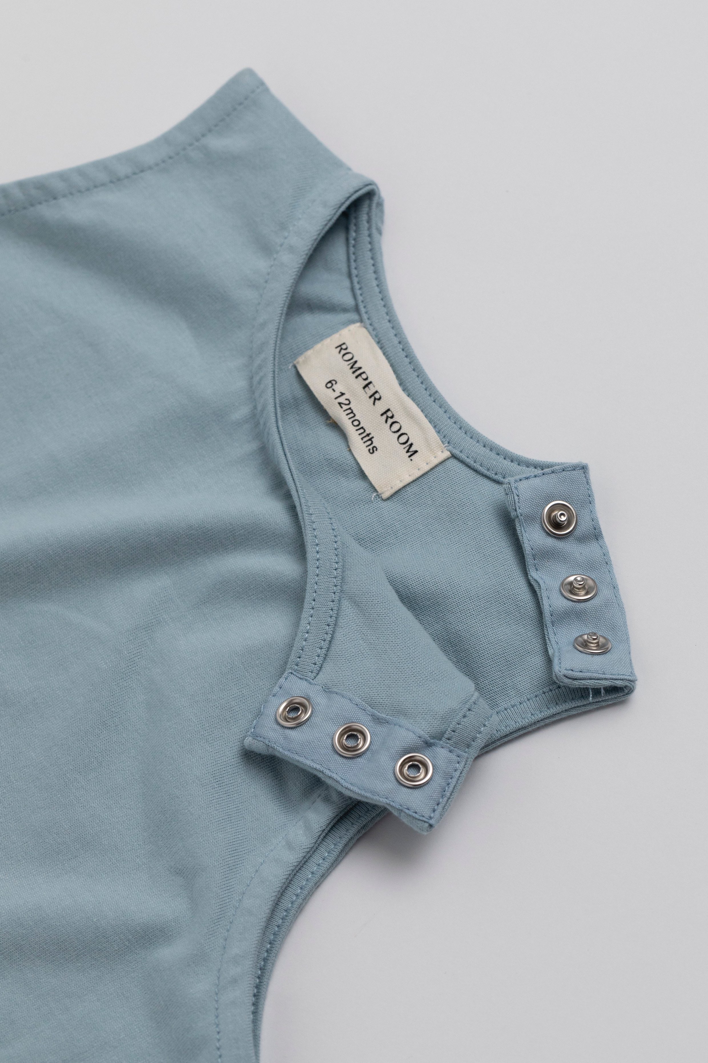 Jersey Short Sleeve Romper - Sky