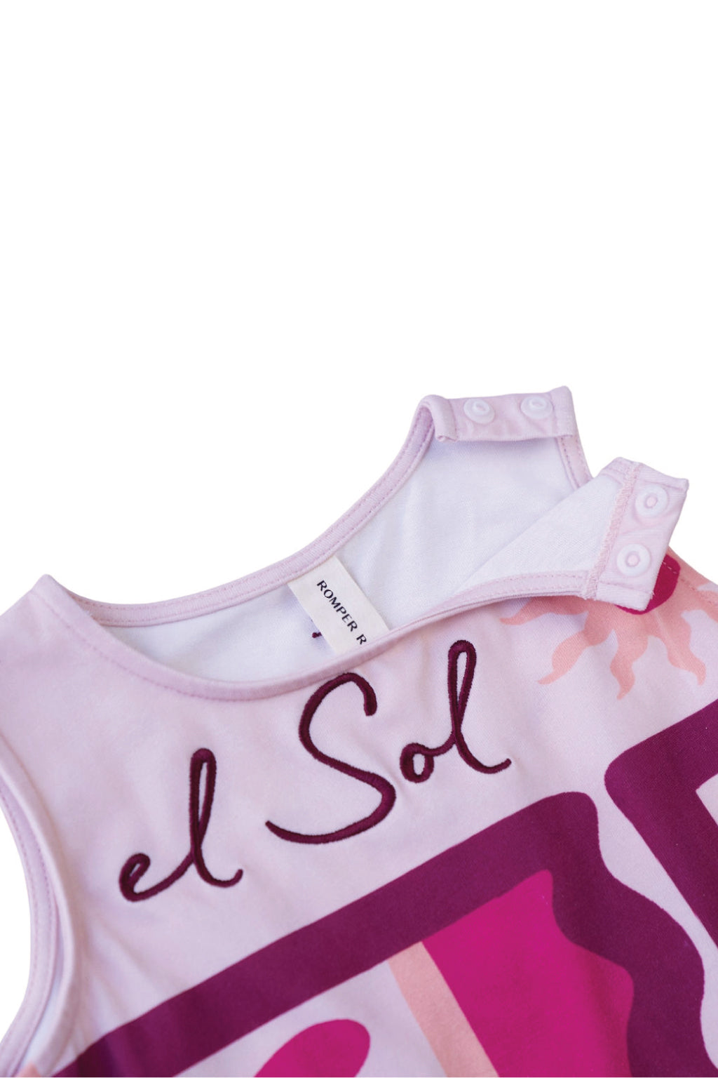 Terry Sleeveless Romper - Rosa