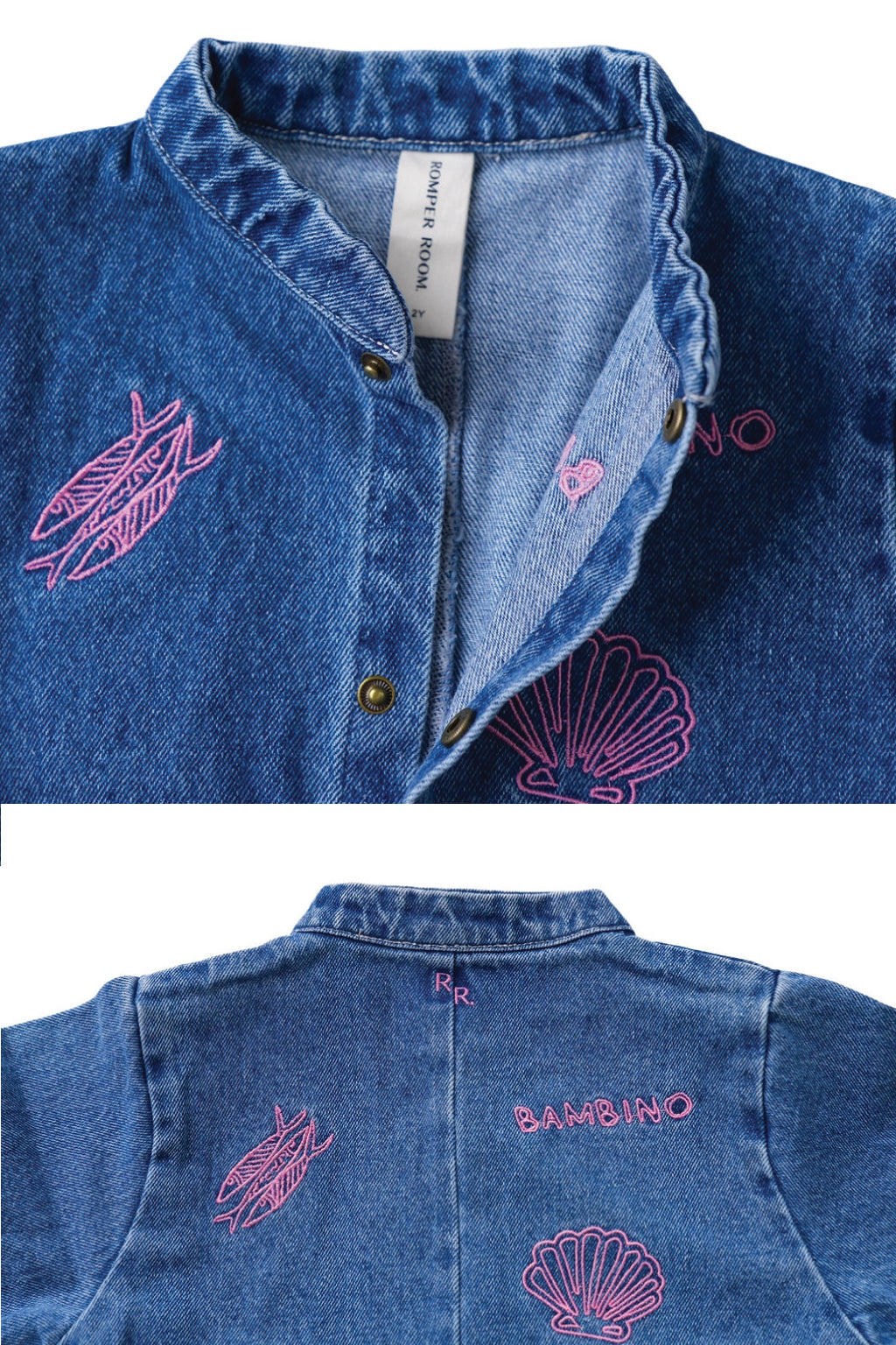 Sleeveless Denim Boiler Suit - Rosa