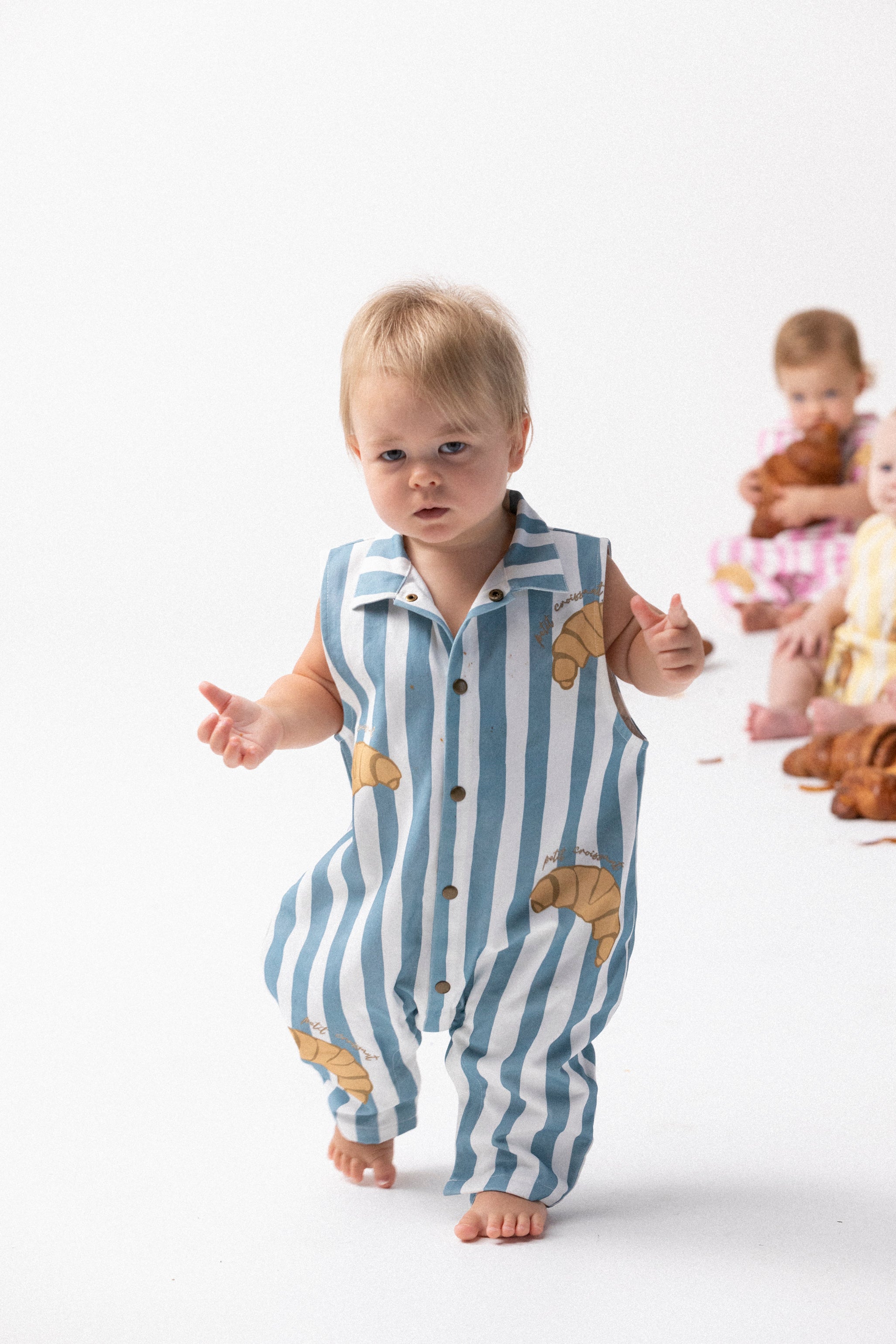 Agathe Sleeveless Boiler Suit - Sky