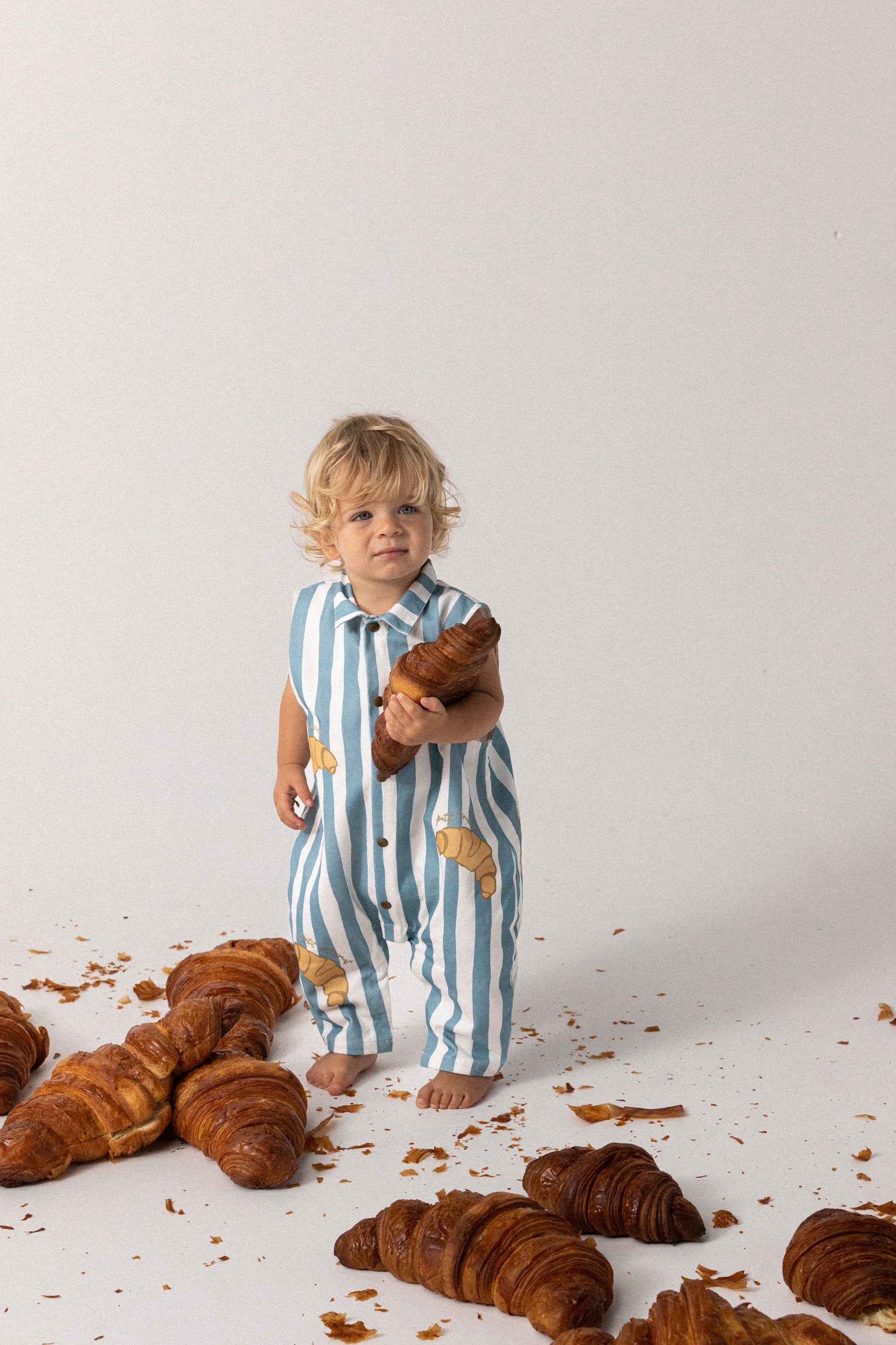 Agathe Sleeveless Boiler Suit - Sky