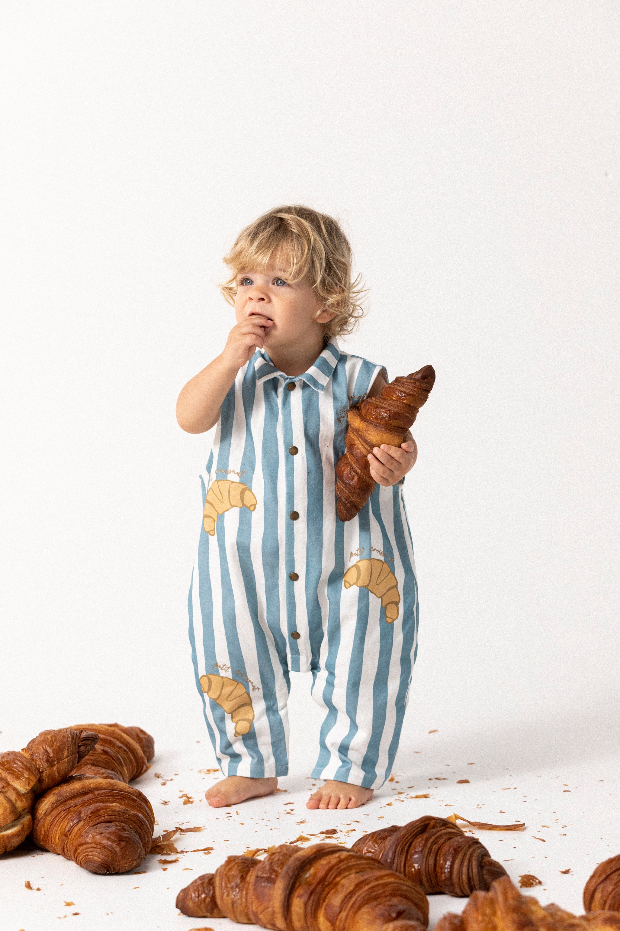Agathe Sleeveless Boiler Suit - Sky