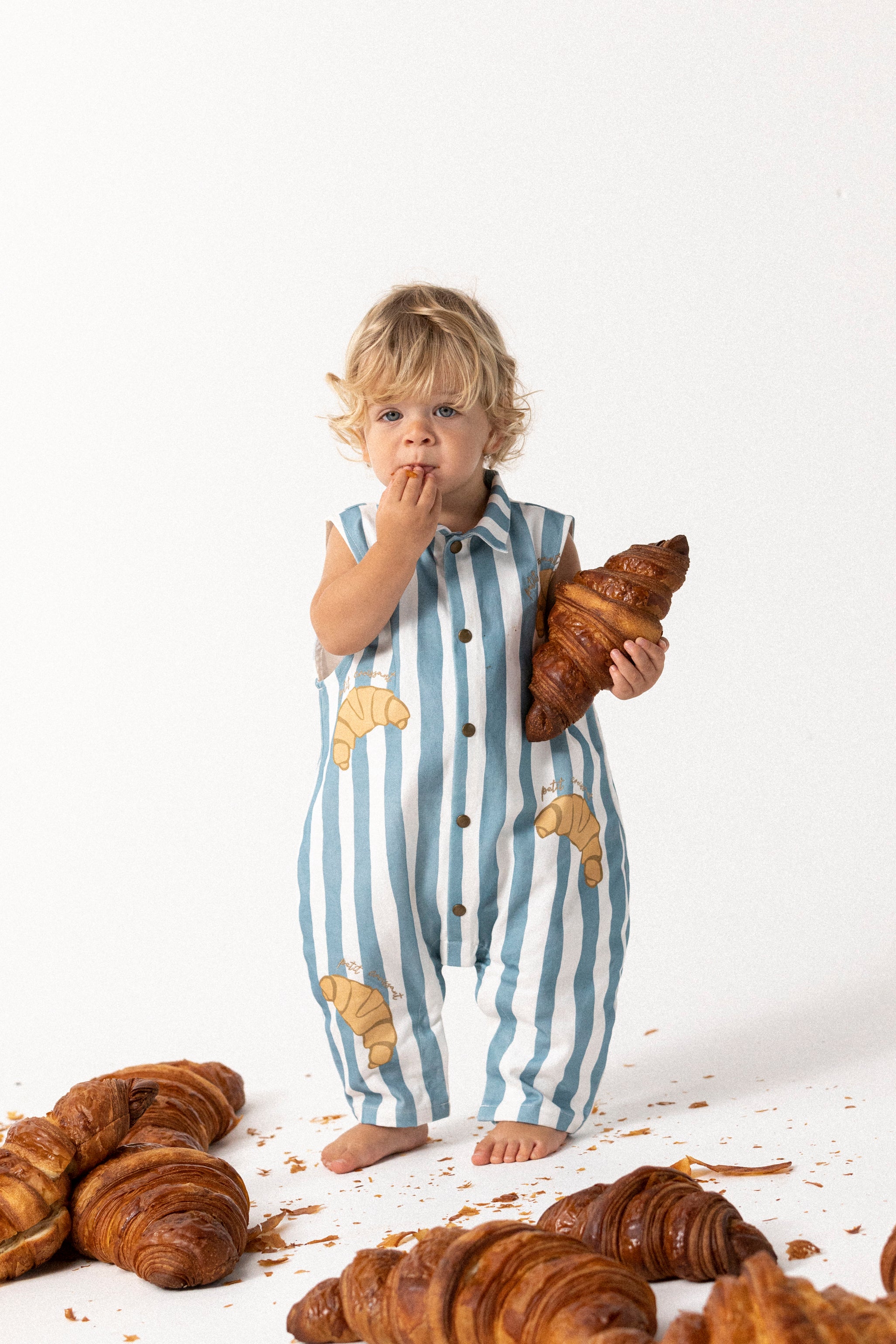 Agathe Sleeveless Boiler Suit - Sky