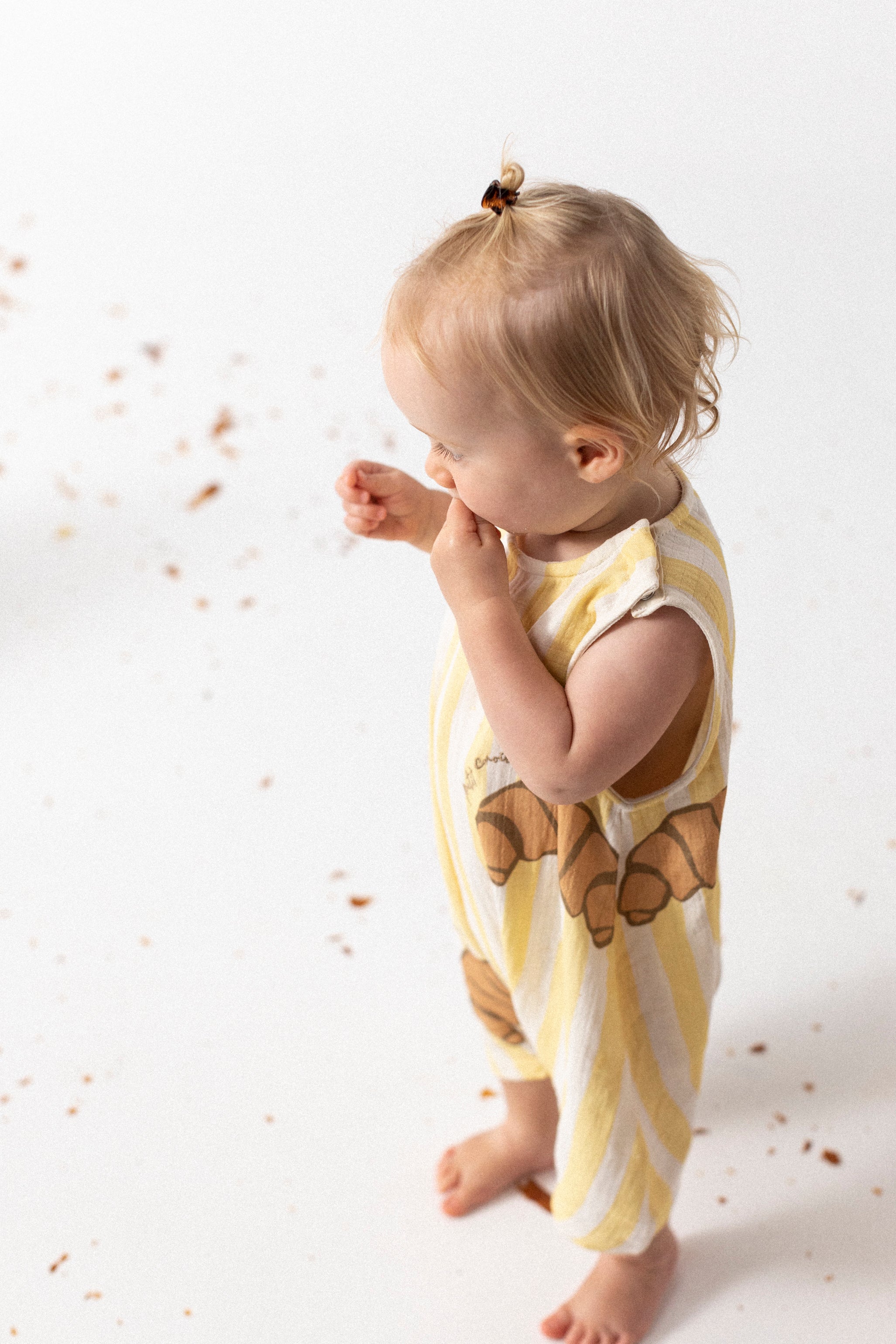 Agathe Crepe Romper - Lemon