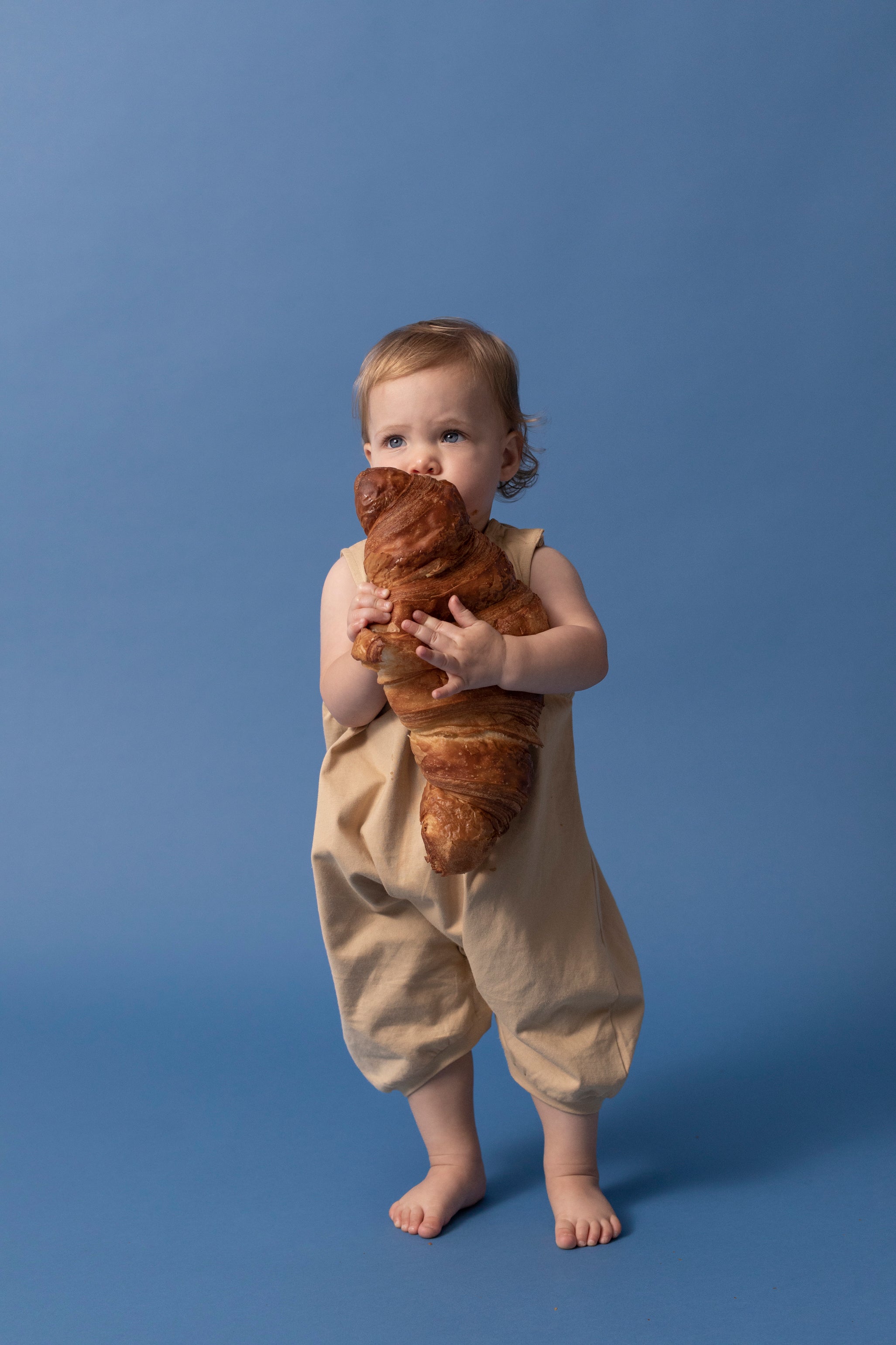 Jersey Short Sleeve Romper - Crème
