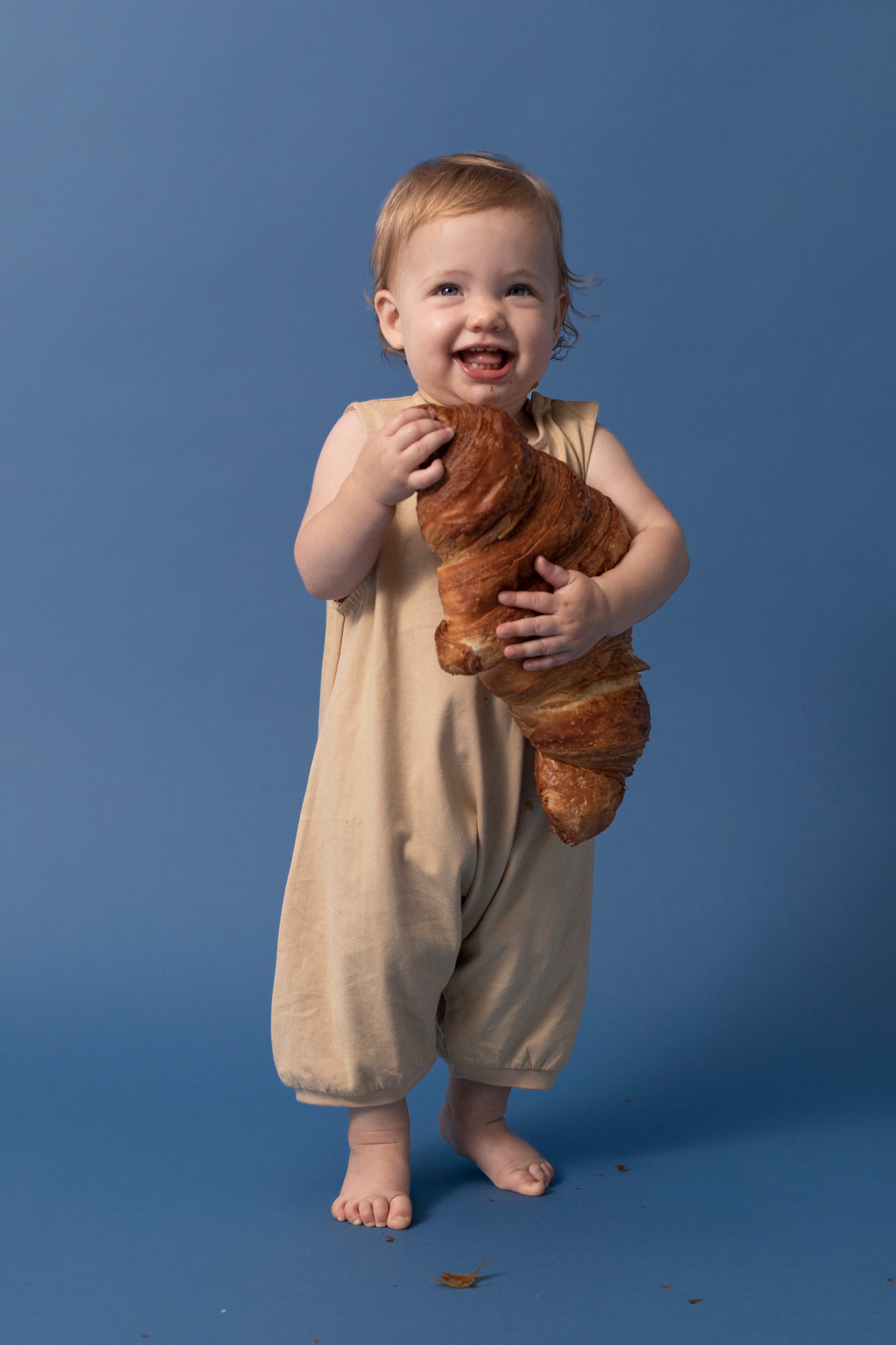 Jersey Short Sleeve Romper - Crème