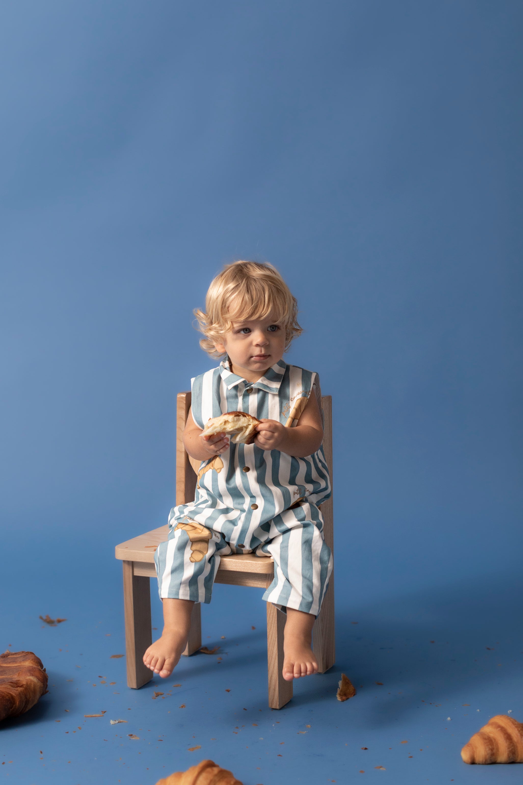 Agathe Sleeveless Boiler Suit - Sky